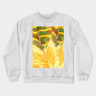 Boho green feather pattern Crewneck Sweatshirt